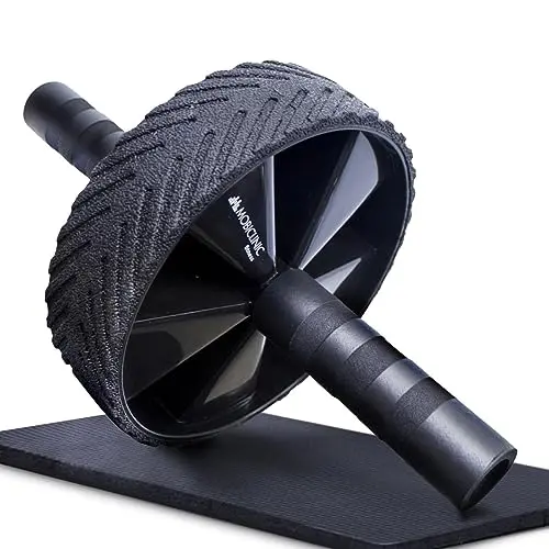 Mobiclinic, Rodillo para abdominales, Alfombrilla incluida, Set ejercitar, Marca española, Carga máxima de 150 kg, Entrenamiento en casa, Rueda abdominal, Flexiones