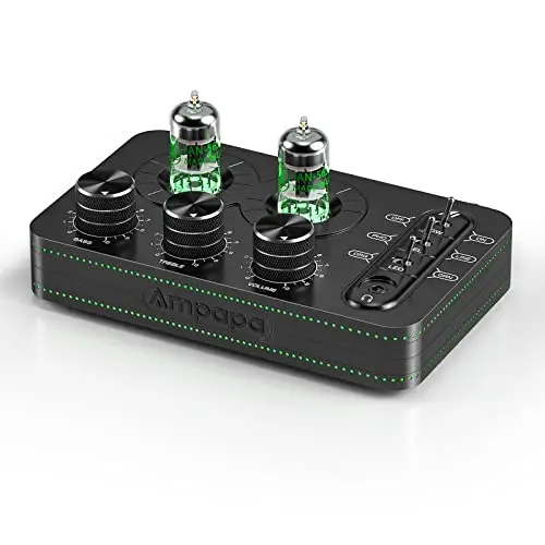 A1 Preamplificador de Fono de Tubo: Amplificador de Auriculares, Preamplificador de Alta Fidelidad para Tocadiscos MM con Control de Tono para Sistemas de Audio Estéreo Domésticos