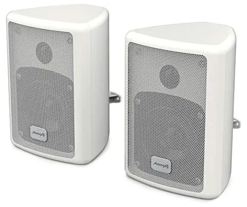 Audibax PR-41W Pareja Altavoces Estantería HiFi y Sonorización 75 W Soporte Pared Incluido Blanco