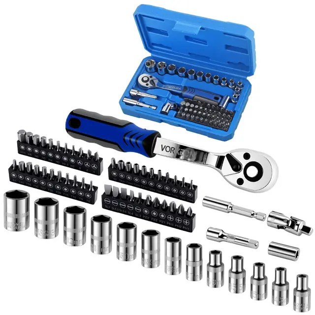vorxeon 62 piezas carraca 1/4"