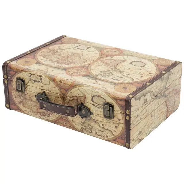 hmf baúl vintage decorativo madera