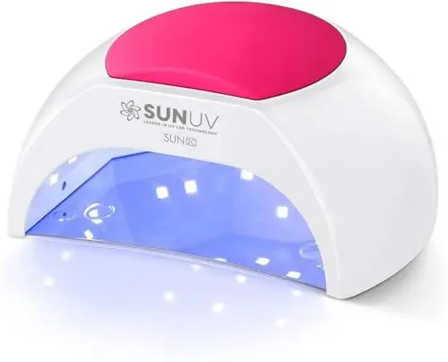 SUNUV Lámpara Secadora de Uñas, Profesional LED UV Lampara Uñas de Gel, Curado Luz en 4 modos para tiempo 10s, 30s, 60s y 90s