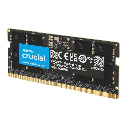 Crucial RAM DDR5 8GB 5600MHz SODIMM, Memoria para Ordenador Portátil/Laptop, Mini PC (o 5200MHz / 4800MHz) CL46 - CT8G56C46S5