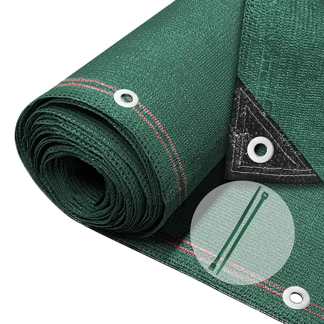 VOUNOT® Malla Sombreo y Ocultación 1.8×20m, Valla Privacidad 230 g/m² HDPE Protección UV, Red de Sombra con Bridas, para Jardín, Huerto, Balcón, Verde