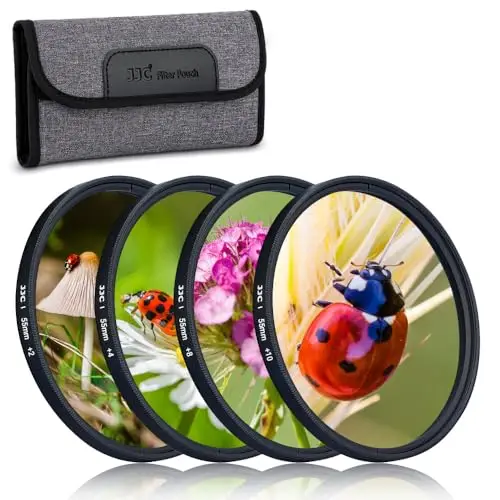 jjc f-c55k set 4 filtros macro 55mm