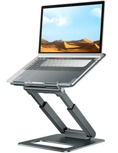 tounee Soporte PC Portátil, Soporte Ergonómico para Computadora, Altura Ajustable de 2.1"a 21", hasta 22 Libras, Compatible con MacBook, Todas Las computadoras Portátiles de 10-17 Pulgadas, Gris