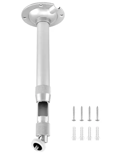 QWORK® Soporte para proyector de Techo o Pared - Ajustable 20-40cm - Rosca Universal 1/4 - para Mini proyector, cámara Digital, videocámara
