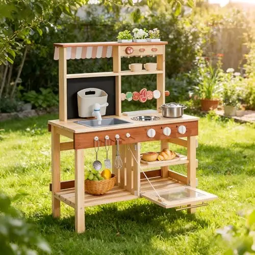 robud cocina de madera exterior con