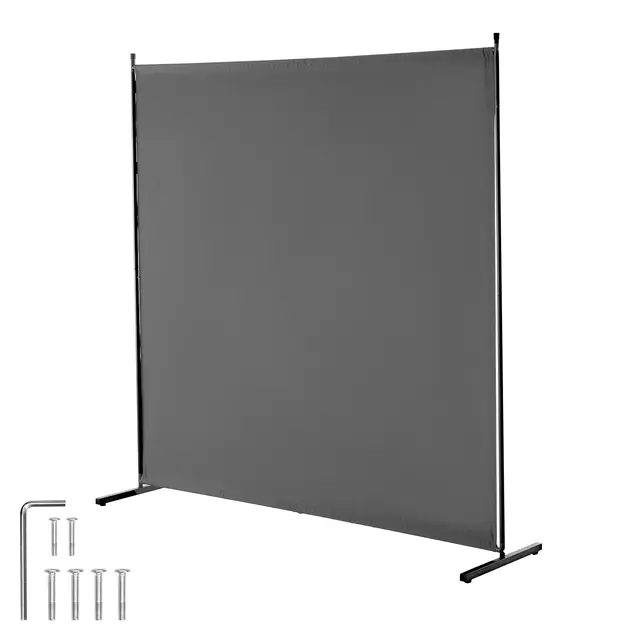 VEVOR Biombo Separador de Ambientes de 1810 x 1815 x 500 mm, Panel Separador de Ambientes de un Solo Panel Mampara de Privacidad para Interiores, Separador de Ambientes para Oficina, Dormitorio, Gris
