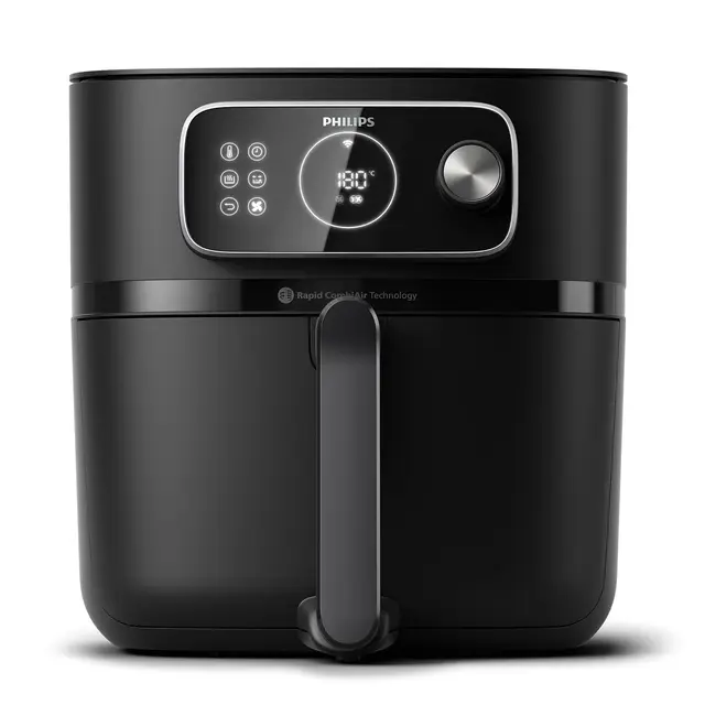 Philips Airfryer Combi Serie 7000 XXL - 8,3 L (2 kg), 22 en 1 Airfryer, Conexión WiFi, 99% menos grasa Añadida** con Rapid CombiAir, Aplicación HomeID, Negro (HD9876/90)
