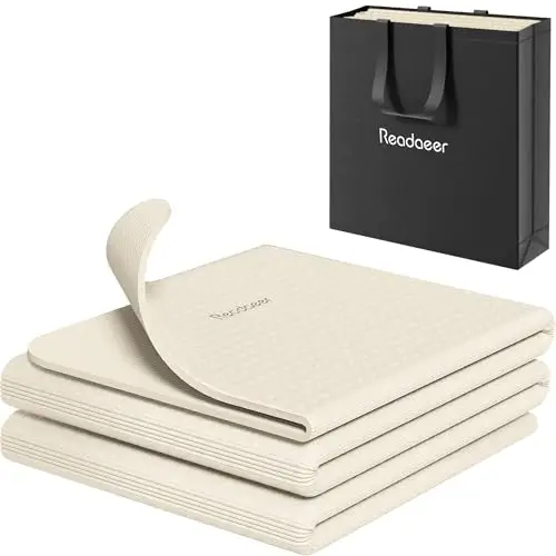 READAEER Esterilla de yoga plegable para viajes, esterilla de yoga plegable de 6 mm de grosor con bolsa de transporte, esterilla antideslizante de TPE para ejercicios de pilates