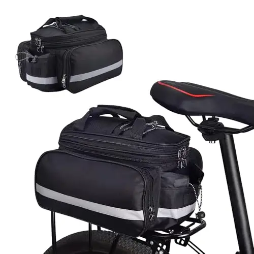 10-27 L bicicleta portaequipajes bolsa portaequipajes multifuncional, impermeable para asiento trasero, protección de lluvia, reflectante, para ciclismo