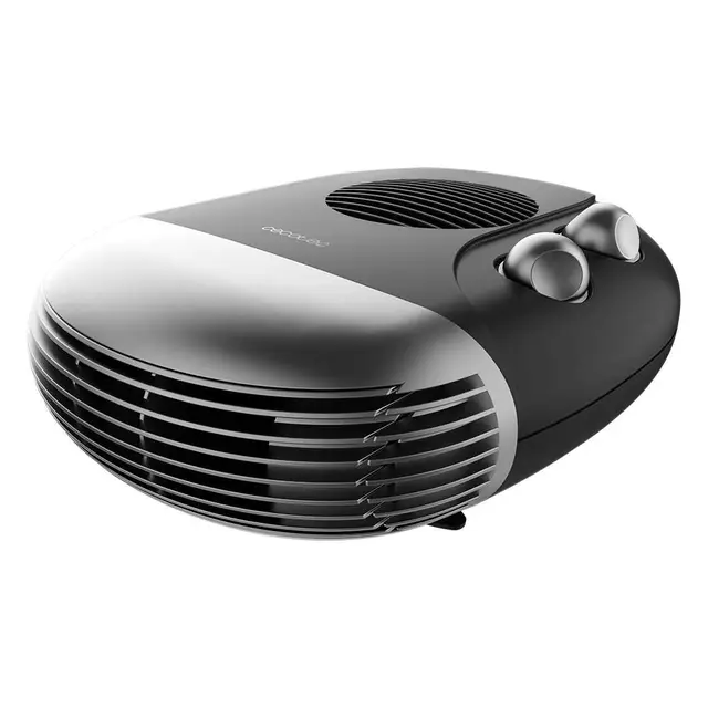 Cecotec Calefactor Eléctrico Bajo Consumo ReadyWarm 2000 Max Horizon Black. Termoventilador de 2000 W, 3 Modos, Termostato Regulable, Uso Sencillo, Área de Cobertura 20 m2, Negro
