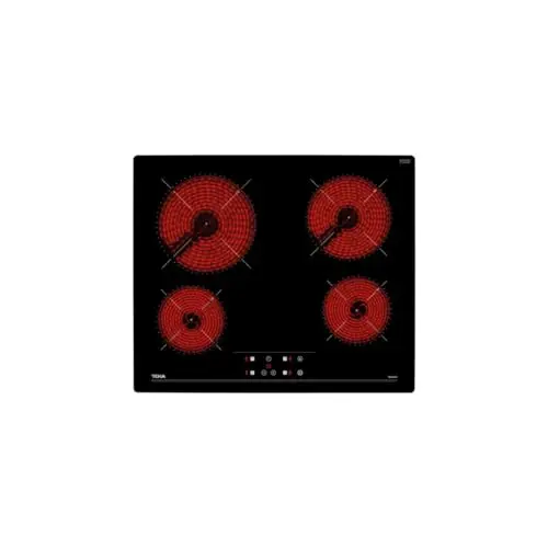 TEKA Placa Vitrocerámica 60 cm, 4 Fuegos, Touch Control Multislider, Indicador de Calor Residual, Función Stop & Go, Modelo TB 6415