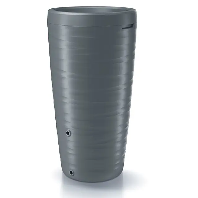 Prosperplast Barril de Agua de Lluvia 240L Maze de plastico en Color Gris Grafito (Largo) x 59,3 (Ancho) x 111 (Altura) cm