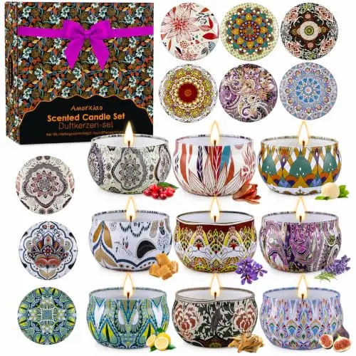 yming pack 9 velas aromáticas cera de