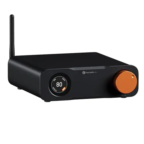 Fosi Audio ZD3 Preamplificador DAC de Escritorio Totalmente Equilibrado con Amplificador Estéreo Doméstico ES9039Q2M, Entrada Bluetooth/USB/Opt/Coax/TV HDMI ARC, Salida XLR/RCA con Control Remoto
