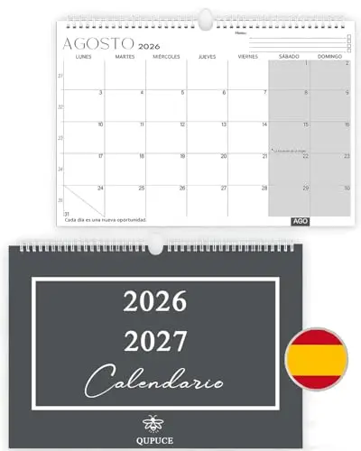 qupuce calendario 2026-2027 verde a4