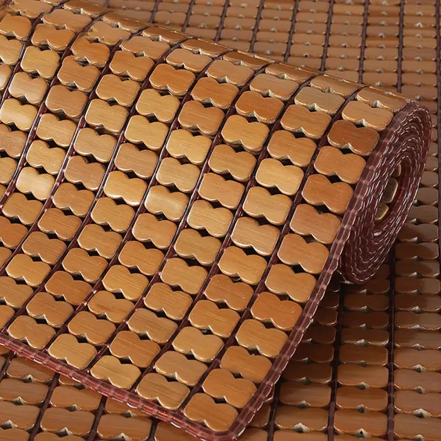 Colchoneta para Bamboo Colchón,Estera de Dormir de Bambú Plegable,Mahjong Esterilla de Bambú de Hielo,Colchoneta de Enfriamiento,para Sala Estar,Sofá,Silla,Ancho X Largo (60x180cm)