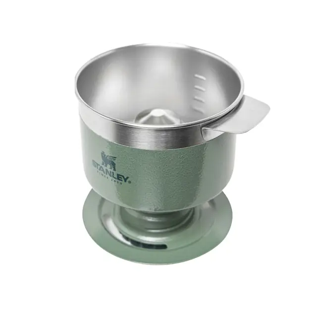 Stanley 1913 Perfect Brew Pour Over Filtro Cafe - 1 a 6 Tazas - Filtro de Café Reutilizable - Mini Cafetera Portátil - Sin BPA - Cafetera de Goteo de Acero Inoxidable - Green