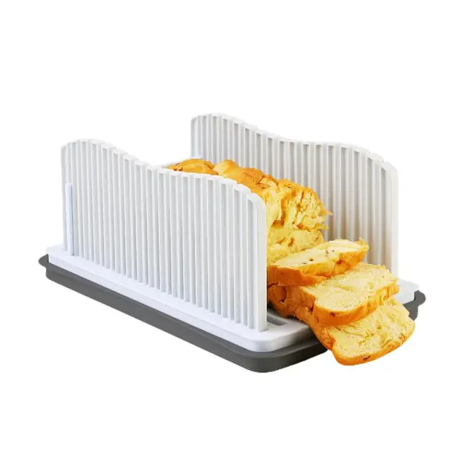 Cortador de Pan Multifuncional Mejorado - Fabricante de Sándwiches/Tostadas, Cortador Manual Plegable y Ajustable de Mano Plegable y Compacto para Tostadas Caseras