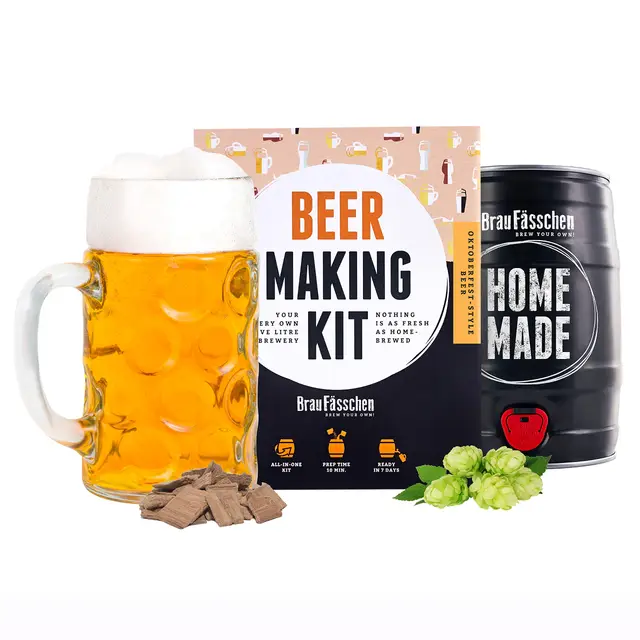 Braufässchen - Regalos Originales Kit para elaborar Cerveza Estilo Oktoberfest en Casa - Producto de Alemania - Disfruta tu Cerveza en sólo 7 días - Brewbarrel