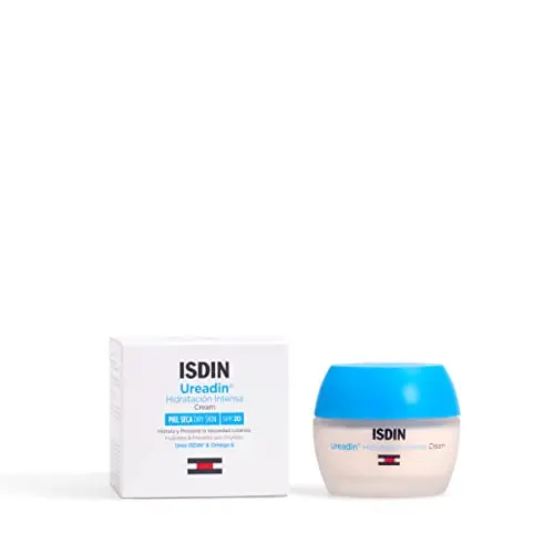 ISDIN UreadinHidratación Intensa, Crema Facial Hidratante Para Piel Seca Que Combate Los Signos Del Envejecimiento Prematuro, Hidrata, Previene Y Restaura, Con Urea ISDIN®, Omega 6-50 ml