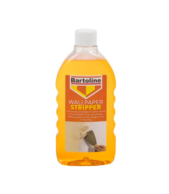 Bartoline Decapante de papel tapiz 500 ml: solución concentrada de acción rápida para retirar fácilmente el papel tapiz.