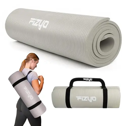 Fizyo Esterilla de Yoga Antideslizante NBR 190 x 60 cm Gris