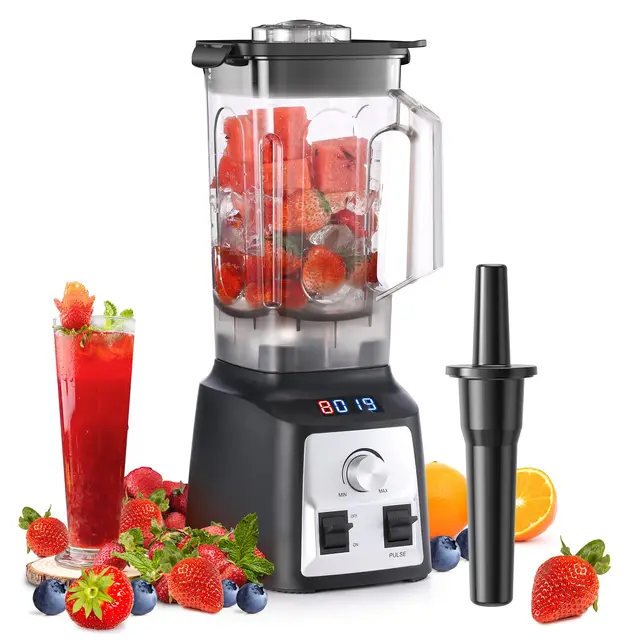 Batidora Profesional 2000W, Multifunción Batidora de Vaso, 2L sin BPA, Limpieza Automática, 30000 r/min, Acero Inoxidable, Licuadoras para Zumos Batidos Verduras Frutas Smoothies