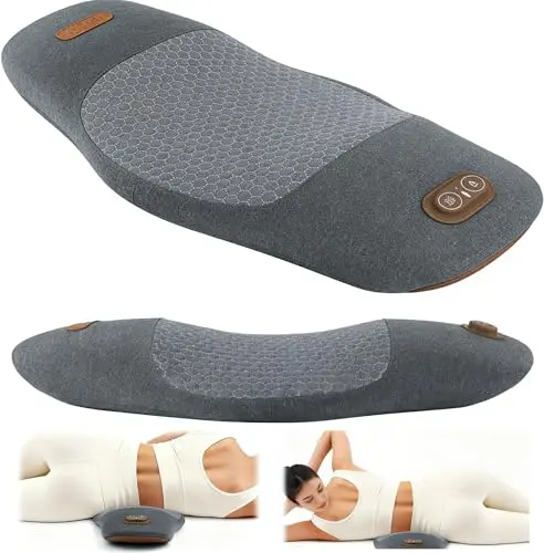 Dispositivo de masaje lumbar eléctrico, masajeador lumbar eléctrico, dispositivo eléc-trico de tracción lumbar, masajeador lumbar eléc-trico, masajeador trasero con vibración y calor, masajeador