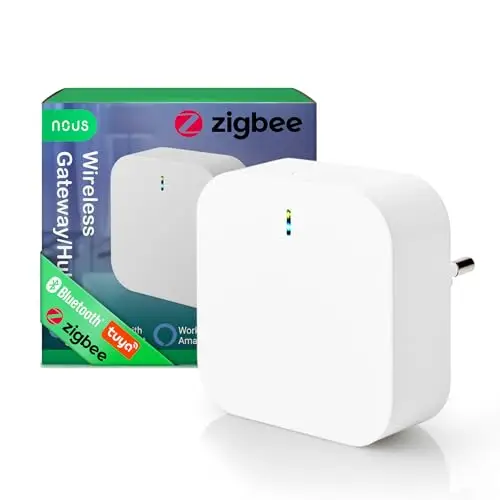Smart ZigBee Gateway, Hub Domótico Inalámbrico, Compatible con hasta 128 Dispositivos Zigbee & Bluetooth, Control Remoto y por Voz con Alexa & Google, Automatizaciones Locales, Diseño Compacto