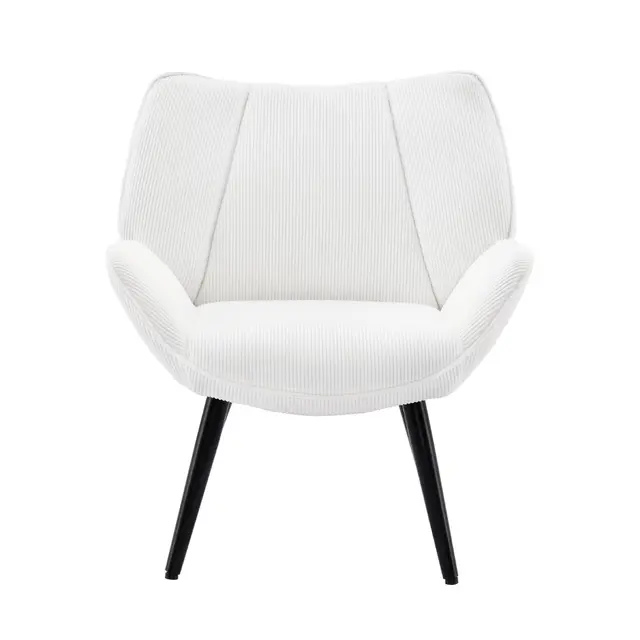 garvee sillón orejero pana blanco 80 cm