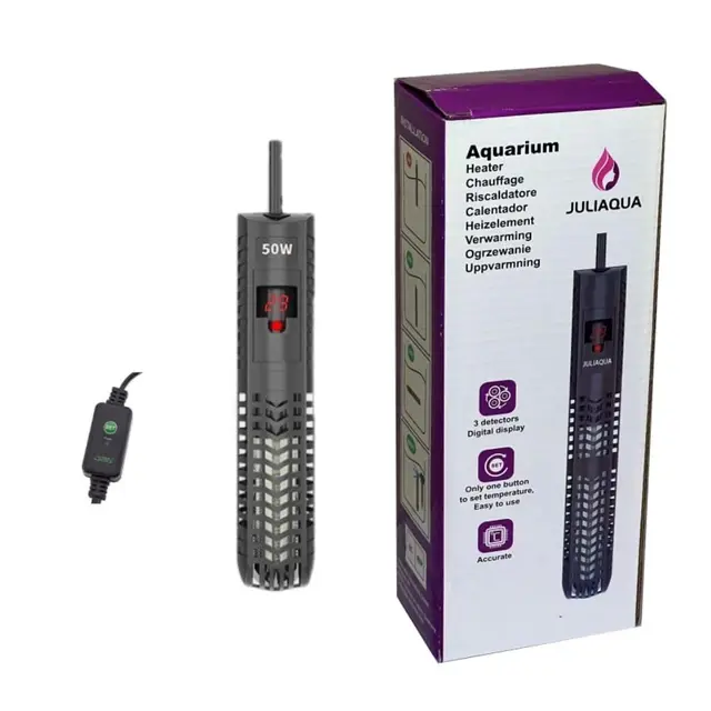 JULIAQUA - Calentador para Acuario Calentador de Acuario ecológica Ajustable 50 W/100 W/200 W/300 W/500 W(50 W)