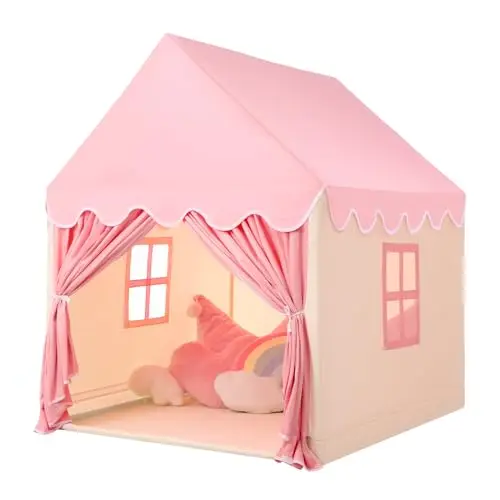 Wilwolfer Tienda De Juego para Niños: Tienda Tipi para Niñas y Niños - Casa Infantil de Tela para Interiores y Exteriores, Juguete Niños