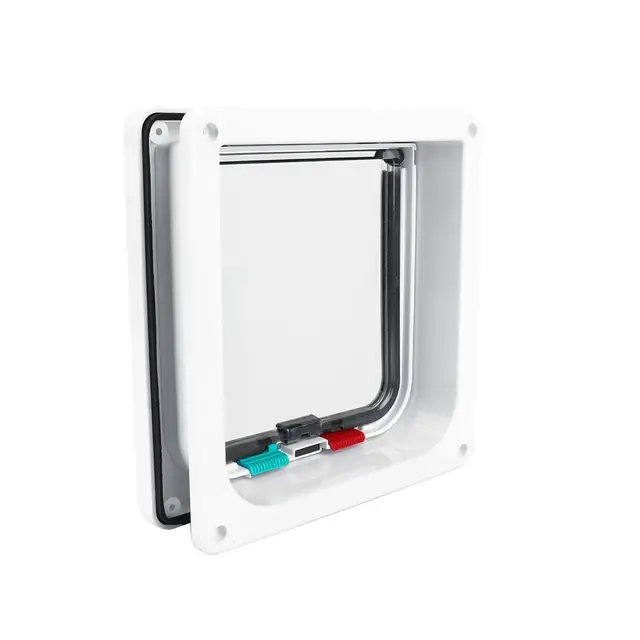 Chip inteligente de 20 × 20 × 6 m tamaño 4 vías puerta plegable con cerradura para gatos y perros pequeños para el cuidado de mascotas