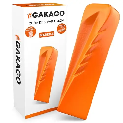 Gakago Cuña de división para Madera - Potente cuña de división rotativa con Fuerte acción de división - Cuña de división forjada de Acero Macizo en Color señal y Gran Superficie de Impacto