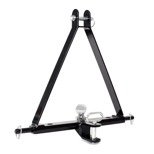 WilTec Remolque de 3 Puntos Boca de Enganche 610 mm Tractor Cabeza esférica Carril para categoría 1