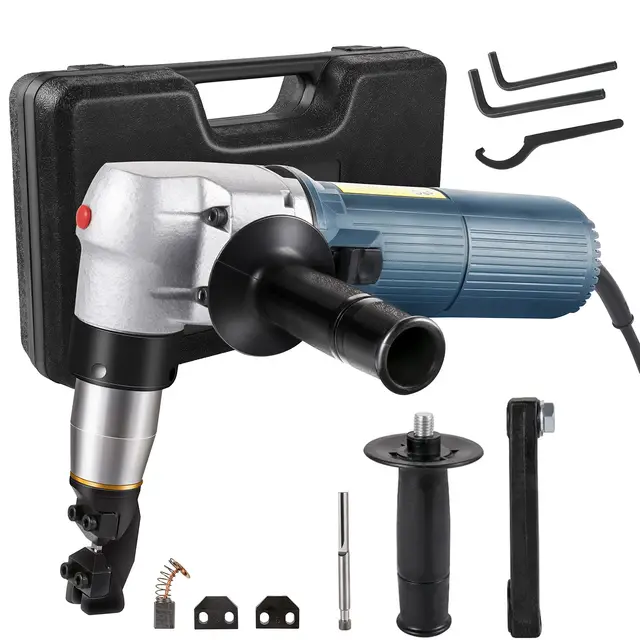 VEVOR Cizalla Nibbler de Metal 4 mm 625 W Giratorio 360º Cizalla de Punzonadora Eléctrica 1000 RPM Cizalla Eléctrica de Aleación Metálica para Chapa Metálica, Acero, Cobre, Aluminio, Plástico y Vidrio