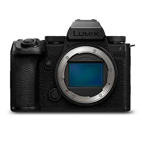 Panasonic LUMIX DC-S5M2XE Cámara Marco Completo Sin Espejo, Grabación 4K 60P y 6K 30P, Pantalla Abatible, Wi-Fi, AF Híbrido De Fase, IS Activo, ISO Nativo Dual, Batería DMW-BLK22, Solo Cuerpo