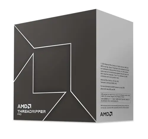 AMD Ryzen Threadripper Pro 7965WX Procesador (24 núcleos/48 threads, 350W TDP, Socket SP6, 152Mb Caché, Reloj de aumento máx. hasta 5.3Ghz, sin ventilador)
