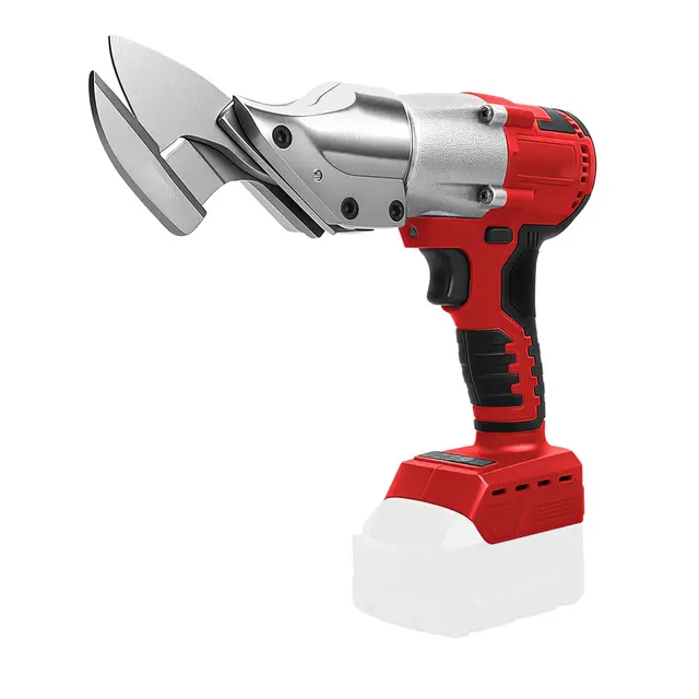 Cizalla de chapa inalámbrica compatible con Milwaukee M18 18V batería, cabeza giratoria 360°, máx. 2 mm, tijeras eléctricas sin escobillas para chapa, PVC (sin batería)