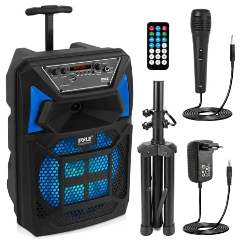 Pyle PPHP82SM Altavoz PA Bluetooth Portátil con Micrófono