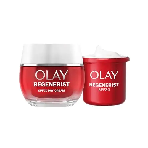 Olay Regenerist Crema Facial de Día SPF30 50ml Y Refill/Recambio 50ml. Hidratante Antiarrugas y Reafirmante
