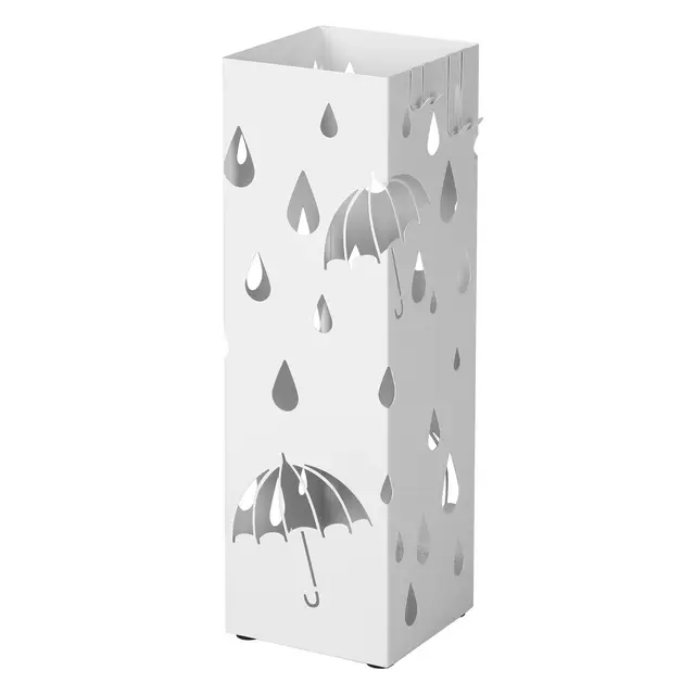 songmics luc49w paragüero metal blanco