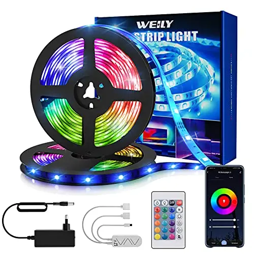 Weily 15M Rgb Tiras Led Multicolor Control Remoto Tiras Led