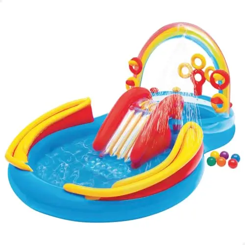 intex centro de juegos arco iris