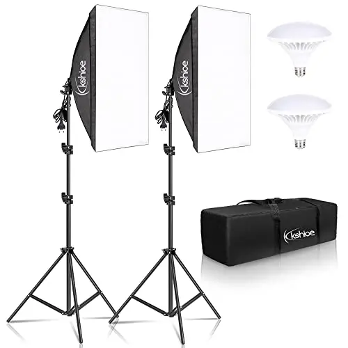 bonnlo kit softbox 50x70cm led 45w