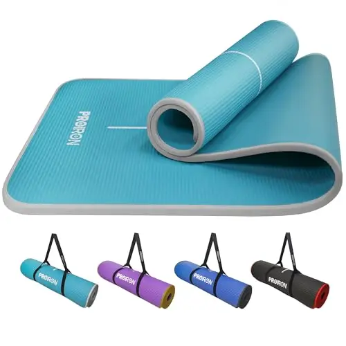 PROIRON Esterilla Yoga Gruesa 10/15mm, Antideslizante Colchoneta Deporte Fitness, Yoga Mat para Pilates Ejercicios Fitness Gimnasia Estiramientos
