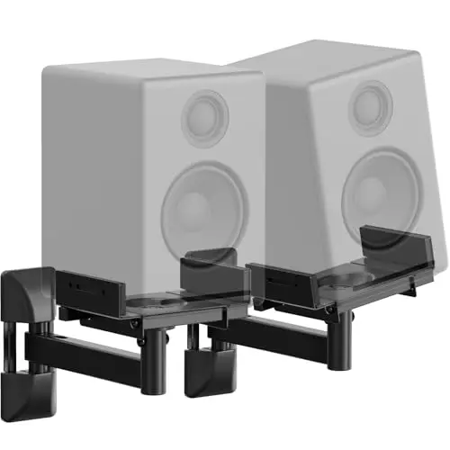 PUTORSEN Soporte de Pared para Altavoces, Paquete Universal de 2 Soportes para Home Cinema, Monitor Audio, Carga máx. 25 kg,